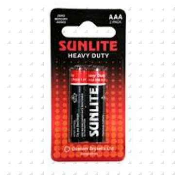 Sunlite Heavy Duty Battery AAA, 1.5 Volt (Pack of 2)